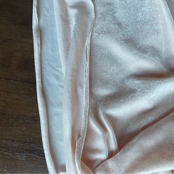 Free People Terese Pink Tint Velvet Top Size Medium - Picture 8 of 10